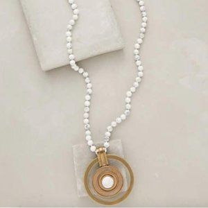 Anthropologie Jan Michaels Circle Pendant Necklace